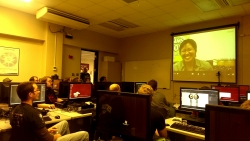 JoAnna Lio Amos Skypes with EKU students