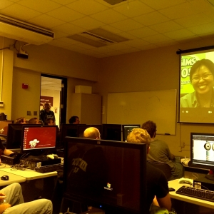 JoAnna Lio Amos Skypes with EKU students