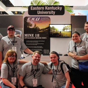 group photo on E3 expo floor