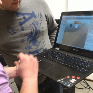 Students developing a game prototype in Unity